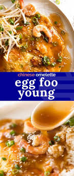 Egg foo young is a chinese omelette made with eggs, sometimes meat, and vegetables. Egg Foo Young Chinese Omelette Recipe Egg Foo Young Easy Chinese Recipes Chinese Omelette