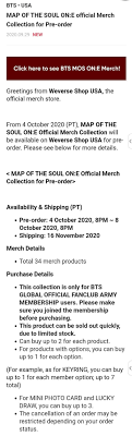 Updated on jun 23, 2021. 201005 Map Of The Soul On E Concert Merchandise Is Now Available To Preorder On Weverse Shop Bangtan