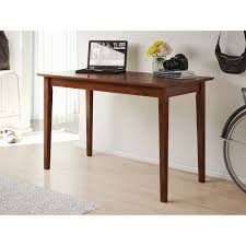 Warm shaker solid wood rustic 48 in. Copper Grove Bedgebury Shaker Walnut Wood Writing Desk Overstock 22751779