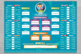 Rescheduled tournament gets underway in 2021 in rome on june 11 and runs through to sunday july 11; 2020 European Championship Wallchart Creative Photoshop Templates Creative Market