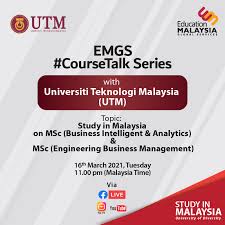 The leading areas of university equipment universiti teknologi malaysia. Education Malaysia Global Services Corporate Catch The Next Session Of Emgs Coursetalk Series Tomorrow An Exclusive Facebook Live Session With Our Marketing Team Featuring Our Special Guest Assoc Prof