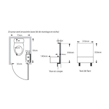 Kit De Semi Encastrement Pour Lave Main Compact Malenkij Tualet Tualet Vannaya