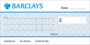 Large Blank Barclays Bank Cheque For Charity Presentation Blank Check Bank Check Life Quotes