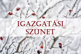 Igazgatási szünet felirat
