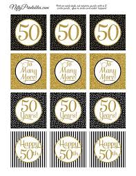 Wedding cake topper $13.99 save 20% with code 20madebyyou quickview. 50th Anniversary Cupcake Toppers Black Gold Nifty Printables 50th Birthday Cupcakes 30th Birthday Cupcakes 60th Birthday Cupcakes