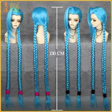 Elevate your natural look with realistic jinx wig from alibaba.com. High Quality League Of Legends Jinx 130cm Long Blue Synthetic Full Lace Wigs Hair Lol Jinx Annie Cosplay Wig For Women Cap Wig Dyes Wig Ponytailwig Mesh Aliexpress