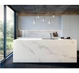 Custom Kitchen Bench Tops Countertops Calacatta White Artificial Quartz  Slab Engineered Stone Benchtops