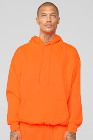 Tyson Hoodie Neon Orange Black Sweatshirts Hoodies Hoodie Outfit Men