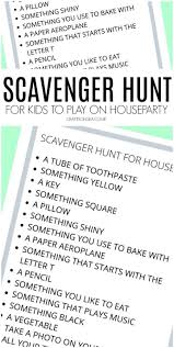Houseparty Scavenger Hunt Free Printable For Kids In 2020 Scavenger Hunt For Kids Games For Kids Classroom Scavenger Hunt