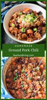 Hearty Ground Pork Chili Recipe Ground Pork Chili Pork Chili Recipe Pork Recipes Easy