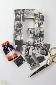 Supplies needed for diy paper mache photo letters. Graduation Party Photo Picture Collage Idea