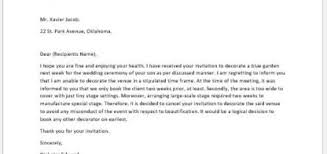 Letter example for cancelling a wedding. Venue Cancellation Letter