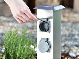 Royal Gardineer Stromverteiler Garten 4 Fach Garten Steckdose Mit Edelstahl Gehause Max 3 500 Watt Ip44 Stromverteiler Garten Edelstahl