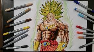 Dragon ball z picture drawing drawing skill. Drawing Broly The Legendary Super Saiyan Dragon Ball Z Youtube