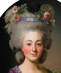 Blog Post On Wigs And Hairstyles Of The 18th Century 1780 Roslin Countess De Baviere Grosberg 18th Century Wigs Historical Makeup Victorian Makeup