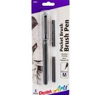 Pocket Brush Pen with 2 Black Refills | Pentel.com – Pentel ...