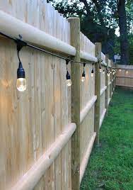 Backyard Cafe Lights Feathers And Stripes Cafe Lights Backyard Backyard Cafe Small Backyard Landscaping
