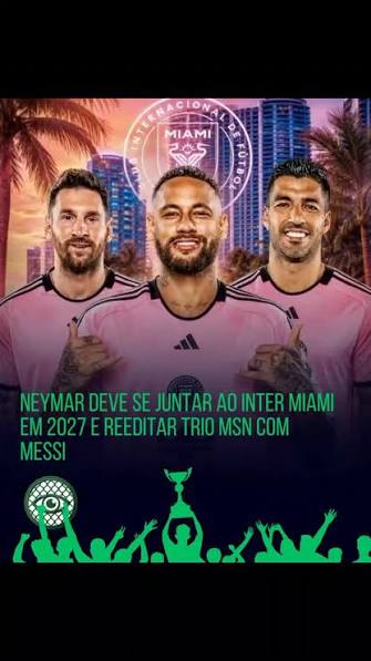 J&Aacute; PENSOU?😱 Segundo o jornal espanhol Marca, ainda n&atilde;o h&aacute; negocia&ccedil;&otilde;es, mas ap&oacute;s o fim do contrato de Neymar com Santos, o Inter Miami poderia ser o poss&iacute;vel destino do craque brasileiro,