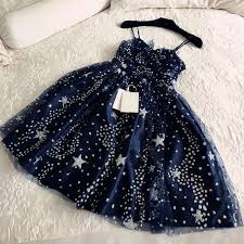 Glitter Stars Sequins Beaded Short Navy Blue Homecoming Party Dresses Navy Blue Party Dress Blue Party Dress Prom Dresses Short