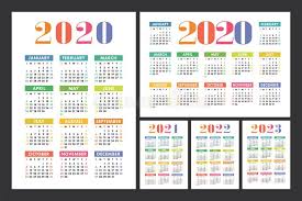 Choose your favorite design from our great selection of templates. Calendar 2020 2021 2022 And 2023 English Color Vector Set Kid S Wall Or Pocket Calender Template Colorful Big Design Stock Vector Illustration Of Color Grid 158584858