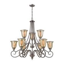 Lowest prices on chandeliers + huge selection! Thomas Lighting Cn230927 Weathered Zinc Georgetown 9 Light 36 Wide Chandelier With Mercury Glass Shades Lightingdirect Com