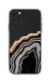 Black Gold Agate Protective Clear Case For Iphone 11 Pro Max Casery Iphone Phone Cases Phone Case Accessories Iphone