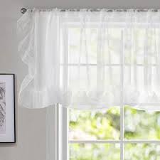 To keep this curtain looking sharp, we recommend dry. Driftaway Sophie Sheer Ruffle Edge Window Curtain Valance Rod Pocket Single 52 Inch By 18 Inch Plus 2 Inch Header Off White