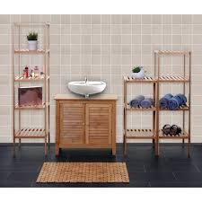 Badmöbel sollen auch in ihr badezimmer ordnung bringen? Badezimmerset Hwc B18 Komplett Badezimmer Badmobel Badset Badschrank Bambus