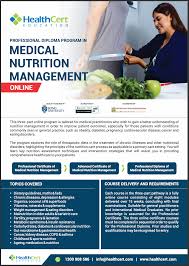 Professional Certificate Of Medical Nutrition Management