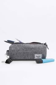 Herschel Supply Co Settlement Scattered Raven Grey Pencil Case Zipper Pencil Case Bags Herschel