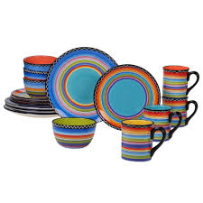 Well you're in luck, because. Certified International Tequila Sunrise 16 Piece Traditional Multi Color Ceramic Dinnerware Set Service For 4 43529rm The Home Depot
