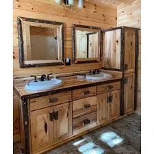 Real Hickory Rustic Bathroom Vanity 24 42 Bathroomshelves Rusticbathroomideas In 2020 Rustic Bathroom Vanities Rustic Bathroom Rustic Modern Bathroom