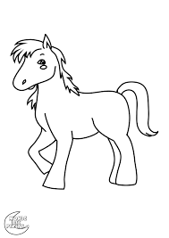 Les chevaux coloriage à imprimer, un cheval. Monde Des Petits Coloriages A Imprimer