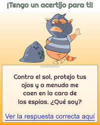 Develop critical thinking skills by using brain games, logic puzzles and brainteasers with recreational. Acertijos Mentales Graciosos Contra El Sol Protejo Tus Ojos Y A Menudo Me Caen En La Cara De Los Espias Que Soy Acerti Brain Teasers Funny Riddles Riddles