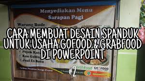 Pesan langsung dari restoran di jakarta. Cara Membuat Desain Spanduk Untuk Usaha Gofood Dan Grabfood Di Powerpoint Part 2 Youtube