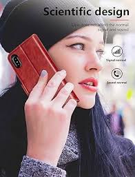 OCASE Phone X Wallet Case, Phone 10 Case [ Wireless Charging ] [ Card Slot  ] [ Kickstand ] Leather Flip Wallet Cover -Red : Amazon.in: Electronics