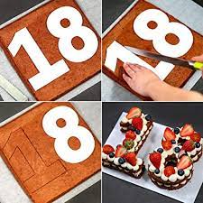 Our templates make cutting out your cookie cake shape a breeze. Buy Raynag 0 8 Number Cake Stencils Flat Plastic Templates Cutting Number Mold 12 Inch Numerical Stencils For Diy Numbers Cakes Cookies Online In Kazakhstan B0869mc9wm