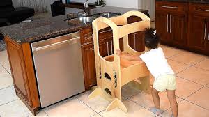 The kitchen helper (by guidecraft) is similar to the learning tower in that it provides a safer alternative to a chair or stool for your child in the the kitchen helper has some features that the learning tower does not have. Making An Adjustable Learning Tower Youtube