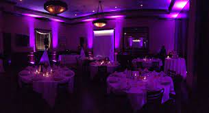 Deep Purple Room Uplighting At Maggiano S In Dtc So Moody Purple Rooms Event Lighting Uplighting