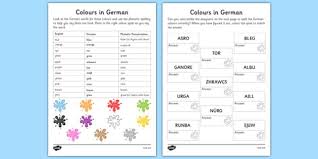 German Colours Worksheet German Colours Worksheet Languages German Language Color Worksheets German Worksheets