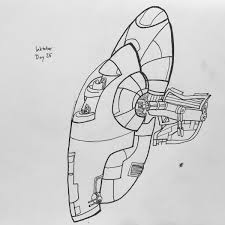 Tom Meadows On Twitter Day 25 Ship Inktober Inktober2017 Starwars Slave1 Bobafett Drawing the template and cutting it out. ship inktober inktober2017 starwars