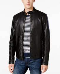 Calvin Klein Calvin Klein Men S Perforated Faux Leather Moto Jacket Calvinklein Cloth Coats Calvin Klein Men Moto Jacket Jackets