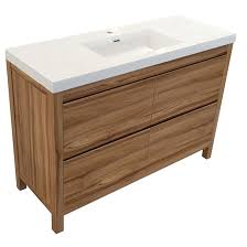Foremost Meuble Lavabo Elvyne 4 Tiroirs 48 Noyer Clair Evnvt4834 Reno Depot Vanity Sink Vanity Sink