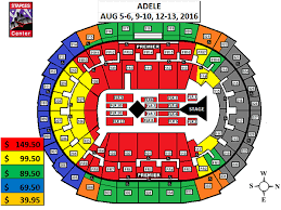 staples center concert seating chart adele google search