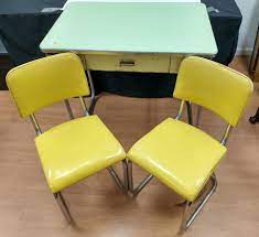 Write examples of words that have opposites on index cards. Lot 1950 S Metal Kitchen Table With 2 Chairs