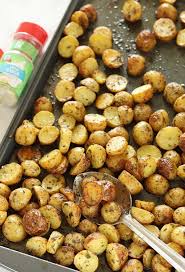 3 Ingredient Crispy Oven Baked Garlic Ranch Potatoes Ruchiskitchen Easy Potato Recipes Baby Potato Recipes Roasted Gold Potato Recipes