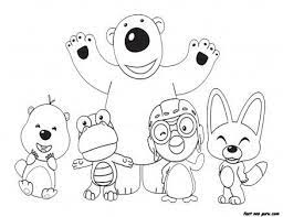 The series go around the adventures of pororo and his friends who live in the snowy village of porong porong forest, who often encounter challenges and learn practical and moral lessons in each episode. Printable Disney Pororo The Little Penguin And Friends Coloring Pages Printable Color Cinderella Coloring Pages Disney Coloring Sheets Penguin Coloring Pages