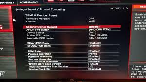 Save the changes, exit the bios, and reboot the system into the operating system. Amd Ryzen 5600x And Ftpm Firmware Based Trusted Platform Module Amd