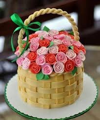 Basket Flower Cake