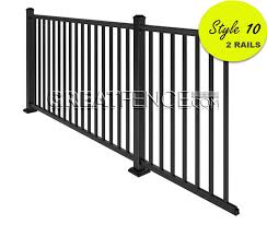 Fence panels are available in various styles and can even be useful in keeping pets contained in the front or backyard. Signature Deck Railing Aluminum Panel Style 10 Assembled Great Fence